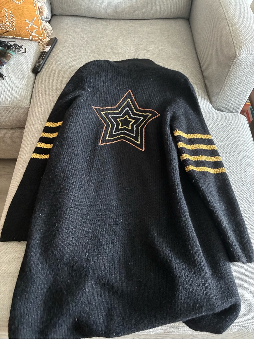 MOTHER Black Knit Cardigan with Subtle Texture